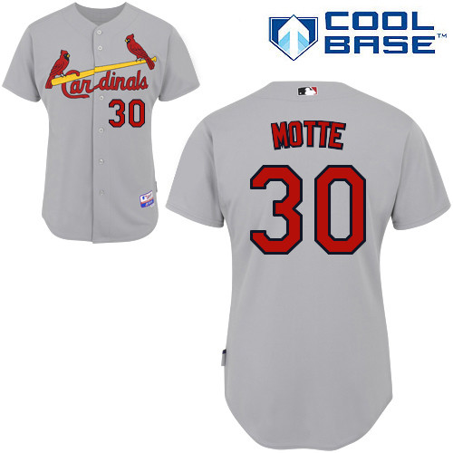 Jason Motte #30 MLB Jersey-St Louis Cardinals Men's Authentic Road Gray Cool Base Baseball Jersey